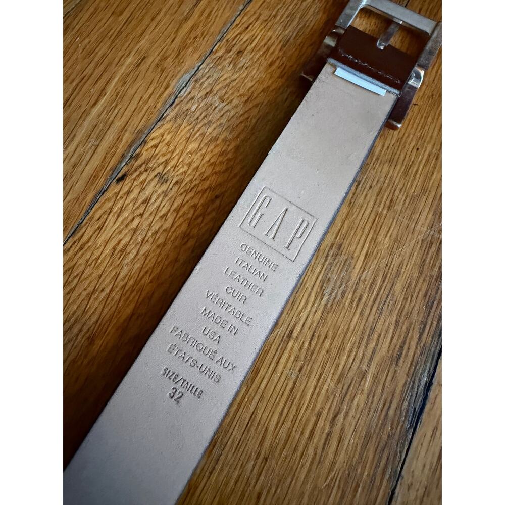 GAP Brown Italian Leather Belt Womens sz 32 - Picture 5 of 9